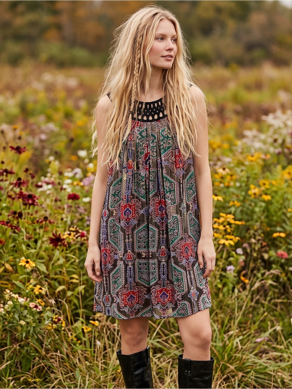 Anthropologie Moulinette Soeurs Silk Linnea Velvet Devour Dress Size Medium